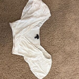 Cotton Cropped White Off-Shoulder Top